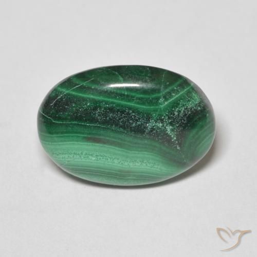 6.03ct Natural Green Malachite, Oval, Opaque