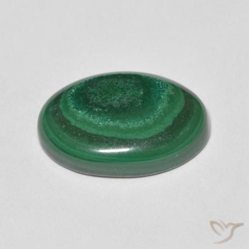 Malachite Gemstone in 14 x 10 mm (calibrated) Size for Sale, Malachite Stone in Medium Green Color