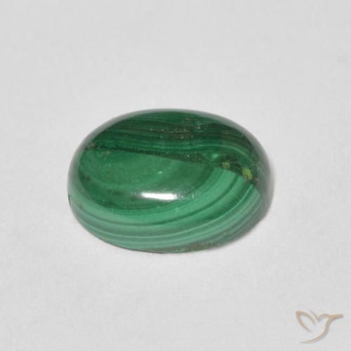 Malachite Gemstone in 10 x 8 mm (calibrated) Size for Sale, Malachite Stone in Medium Green Color