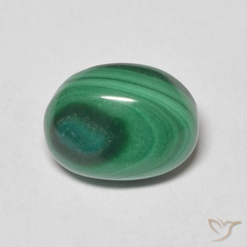 4.75 ct Oval Malachite, 10.6 x 8.1 mm From Congo, Photo A