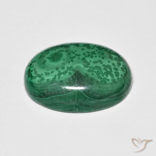 Malachite Gemstone in 20 x 15 mm (calibrated) Size for Sale, Malachite Stone in Green Color