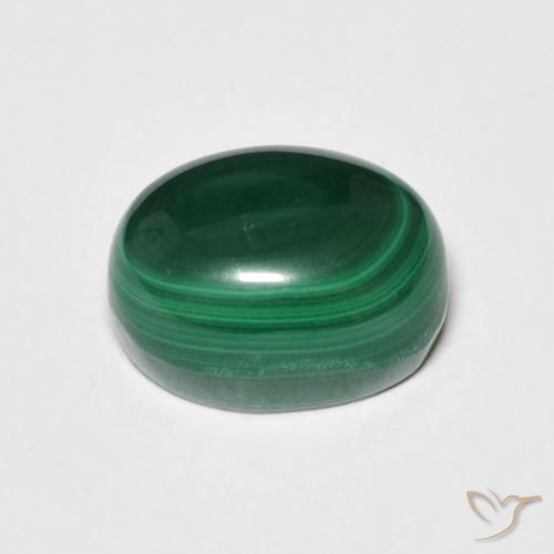 Malachite Gemstone in 9 x 7 mm (calibrated) Size for Sale, Malachite Stone in Dark Green Color