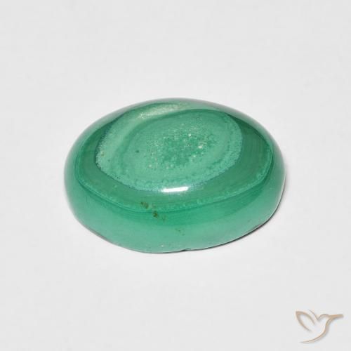 Malachite Gemstone in 11.8 x 9.5 mm Size for Sale, Malachite Stone in Green Color