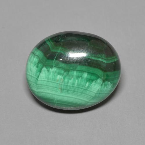 12 x 10mm Malachite verde Ovale cabochon dal Congo, peso di 6,07 ct, pietra preziosa naturale non trattati in purezza Opaque, Malachite 1pz - il colore è Verde multicolore, durezza Mohs di 3,5 - 4, Photo A