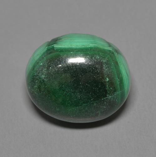 Malachite 12 x 10,1mm verde Ovale cabochon dal Congo, peso di 7,88 ct, gemma naturale non trattati in purezza Opaque, 1 pezzo Malachite - Colore: Verde medio, durezza Mohs di 3,5 - 4, Photo A