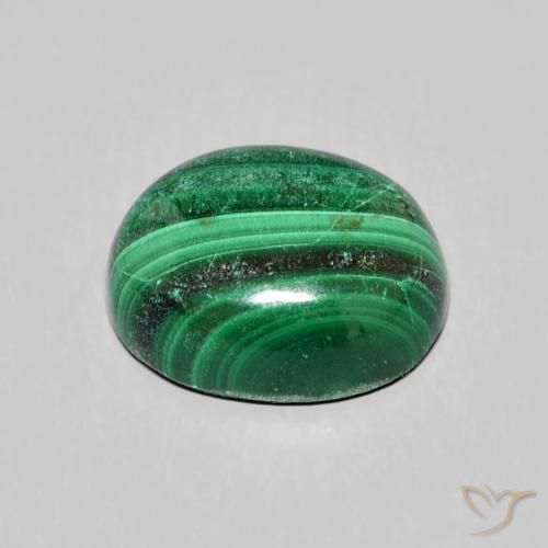 Malachite Gemstone in 12 x 10 mm (calibrated) Size for Sale, Malachite Stone in Green Color
