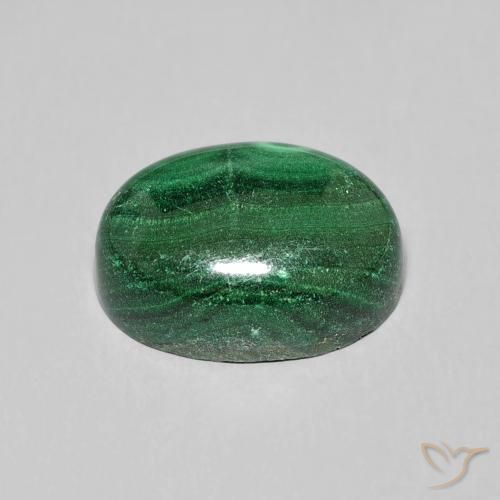 Malachite Gemstone in 14 x 10 mm (calibrated) Size for Sale, Malachite Stone in Green Color