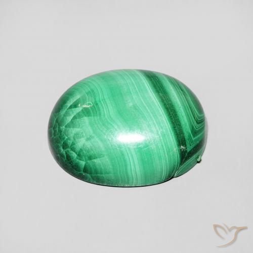 Malachite Gemstone in 12 x 10 mm (calibrated) Size for Sale, Malachite Stone in Medium Green Color