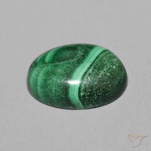 Malachite Gemstone in 14 x 10 mm (calibrated) Size for Sale, Malachite Stone in Medium Green Color