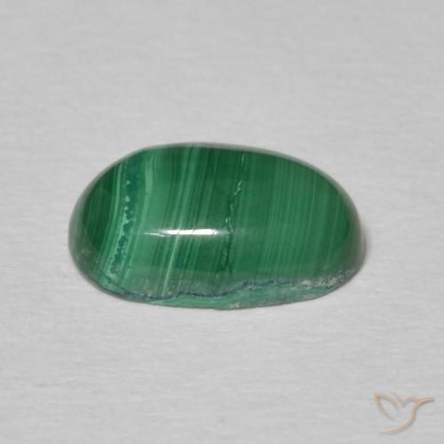 Malachite Gemstone in 9.1 x 6.3 mm Size for Sale, Malachite Stone in Multicolor Green Color