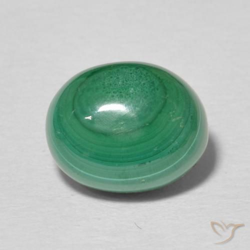 3.02ct Natural Medium Green Malachite, Oval, Opaque