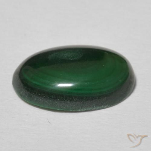 Malachite Gemstone in 11.3 x 8.4 mm Size for Sale, Malachite Stone in Multicolor Green Color