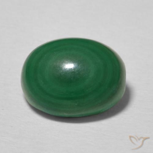 2.93ct Natural Medium Green Malachite, Oval, Opaque