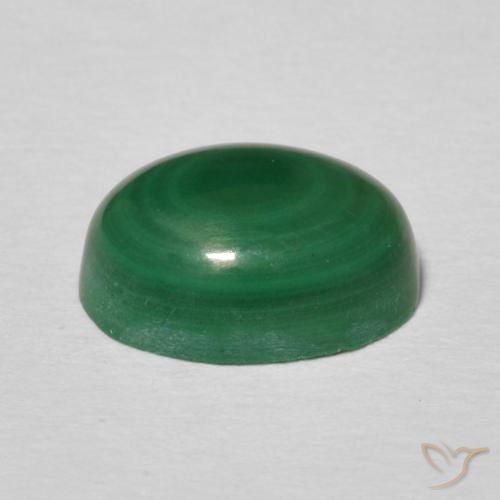 Malachite Gemstone in 9 x 7 mm (calibrated) Size for Sale, Malachite Stone in Medium Green Color
