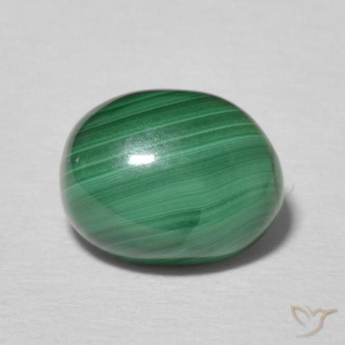 2.77ct Natural Multicolor Green Malachite, Oval, Opaque