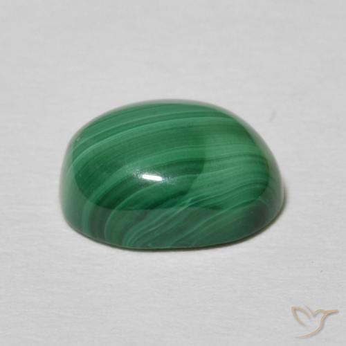 Malachite Gemstone in 9 x 7 mm (calibrated) Size for Sale, Malachite Stone in Multicolor Green Color