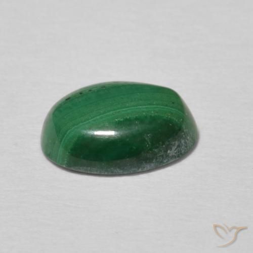 Malachite Gemstone in 8.4 x 6.4 mm Size for Sale, Malachite Stone in Multicolor Green Color