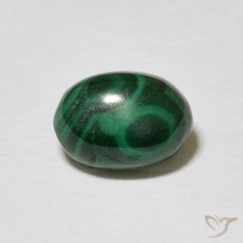 2.60ct Natural Dark Green Malachite, Oval, Opaque