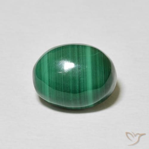 5.17ct Natural Multicolor Green Malachite, Oval, Opaque