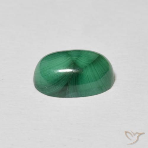 Malachite Gemstone in 10.7 x 7 mm Size for Sale, Malachite Stone in Multicolor Green Color