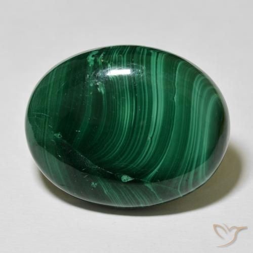 52.50ct Natural Multicolor Green Malachite, Oval, Opaque
