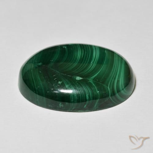 Malachite Gemstone in 27.9 x 22.2 mm Size for Sale, Malachite Stone in Multicolor Green Color