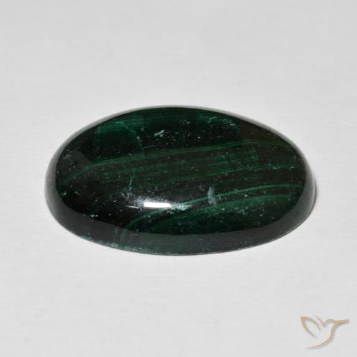 Malachite Gemstone in 23.3 x 17.2 mm Size for Sale, Malachite Stone in Multicolor Green Color