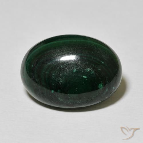 15.62ct Natural Dark Green Malachite, Oval, Opaque