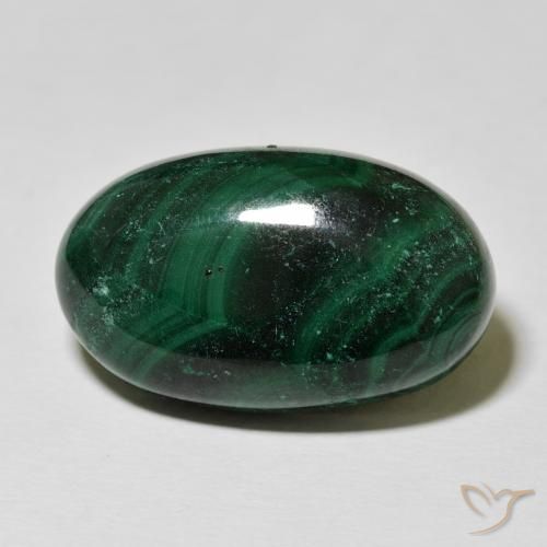 44.21ct Natural Dark Green Malachite, Oval, Opaque