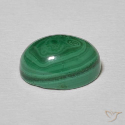 Malachite Gemstone in 9 x 7 mm (calibrated) Size for Sale, Malachite Stone in Medium Green Color