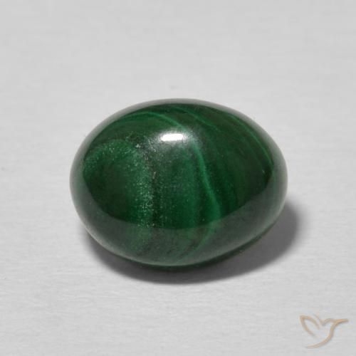 2.66ct Natural Dark Green Malachite, Oval, Opaque