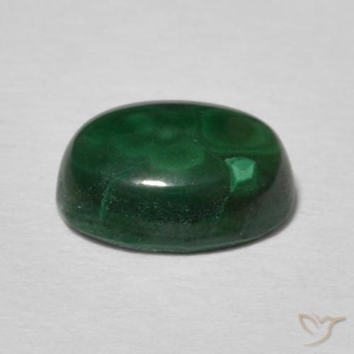 Malachite Gemstone in 9 x 7 mm (calibrated) Size for Sale, Malachite Stone in Dark Green Color