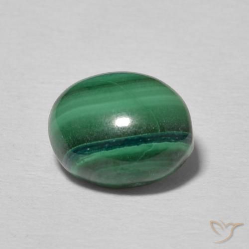 2.97ct Natural Multicolor Green Malachite, Oval, Opaque