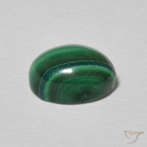 Malachite Gemstone in 9 x 7 mm (calibrated) Size for Sale, Malachite Stone in Multicolor Green Color