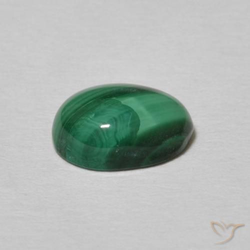 Malachite Gemstone in 8.5 x 6.4 mm Size for Sale, Malachite Stone in Multicolor Green Color