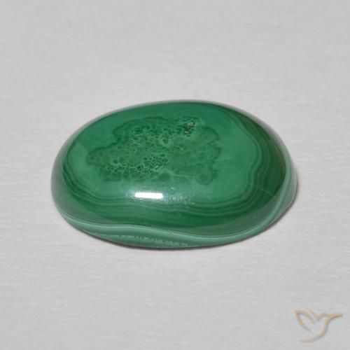 Malachite Gemstone in 12 x 10 mm (calibrated) Size for Sale, Malachite Stone in Medium Green Color