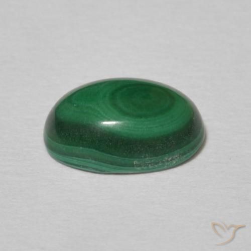 Malachite Gemstone in 9 x 6.7 mm Size for Sale, Malachite Stone in Multicolor Green Color