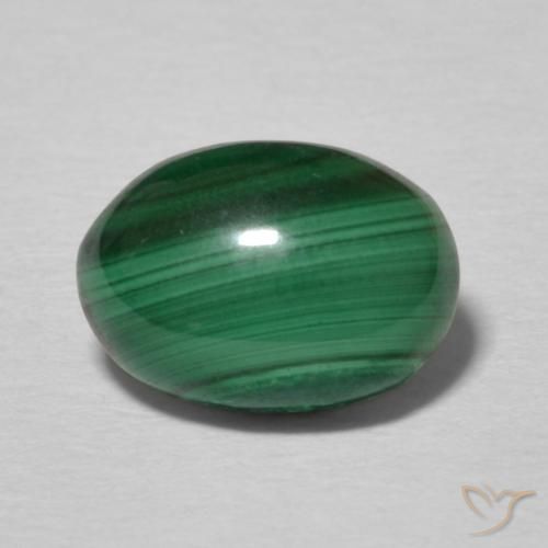 2.36ct Natural Dark Green Malachite, Oval, Opaque