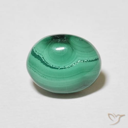 3.64ct Natural Multicolor Green Malachite, Oval, Opaque