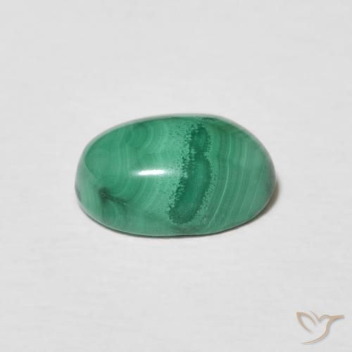 Malachite Gemstone in 8.9 x 6.6 mm Size for Sale, Malachite Stone in Multicolor Green Color