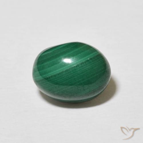 3.00ct Natural Dark Green Malachite, Oval, Opaque