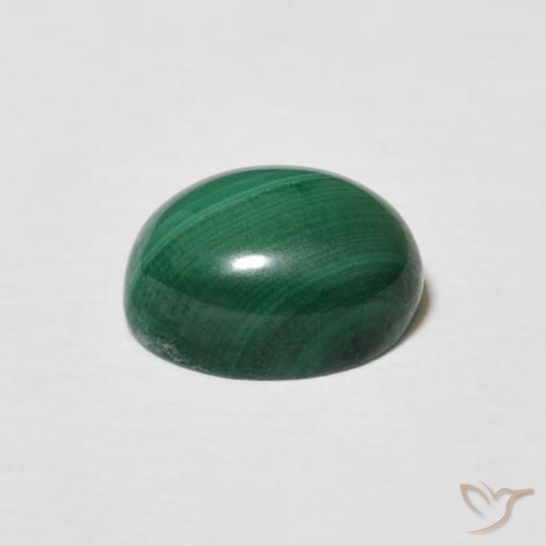 Malachite Gemstone in 9 x 7 mm (calibrated) Size for Sale, Malachite Stone in Medium Green Color