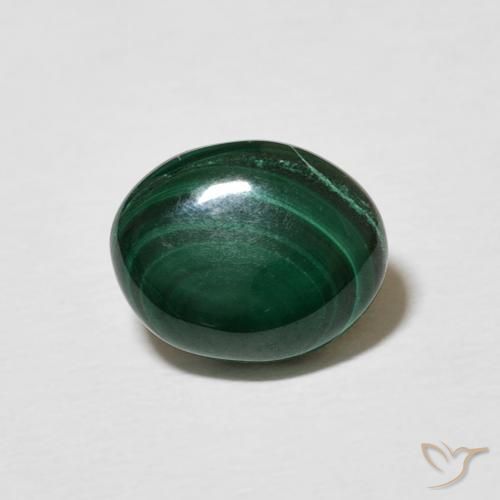 3.10ct Natural Dark Green Malachite, Oval, Opaque