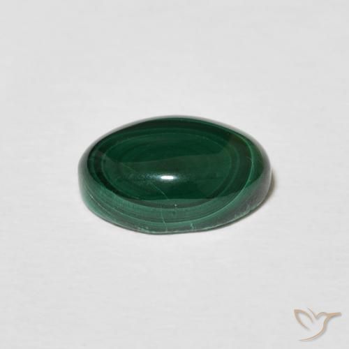 Malachite Gemstone in 10 x 8 mm (calibrated) Size for Sale, Malachite Stone in Dark Green Color