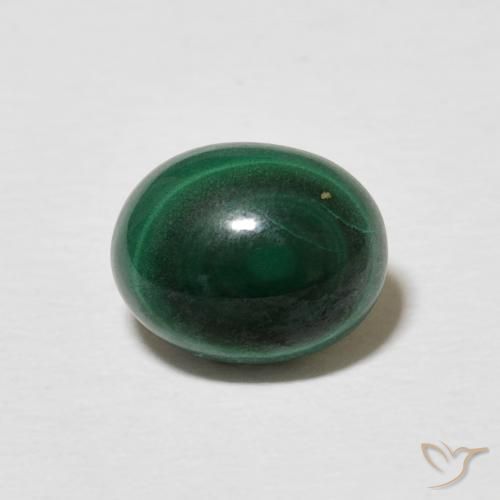 2.91ct Natural Dark Green Malachite, Oval, Opaque
