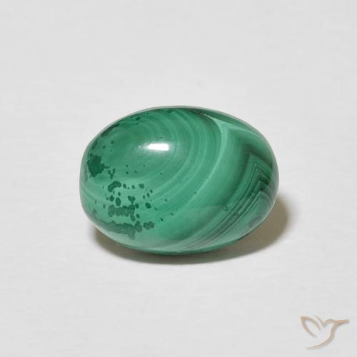 3.64ct Natural Multicolor Green Malachite, Oval, Opaque