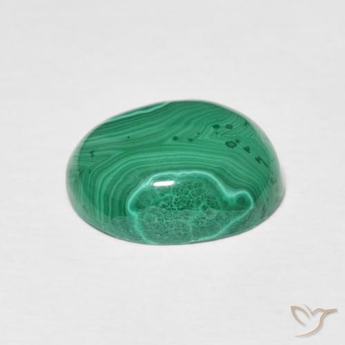 Malachite Gemstone in 11 x 9 mm (calibrated) Size for Sale, Malachite Stone in Medium Green Color
