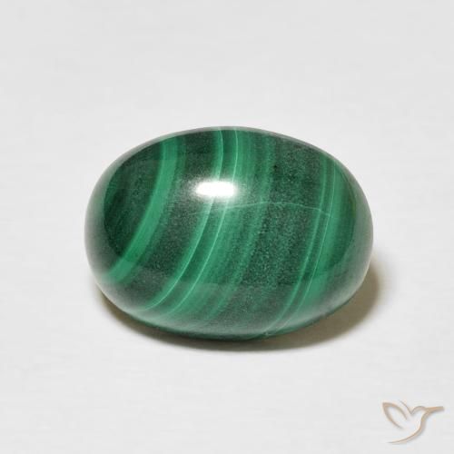 5.13ct Natural Multicolor Green Malachite, Oval, Opaque