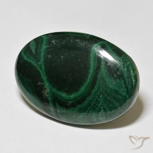 79.08 ct Green Malachite Stone, Natural Malachite in Oval Cabochon Shape for Sale