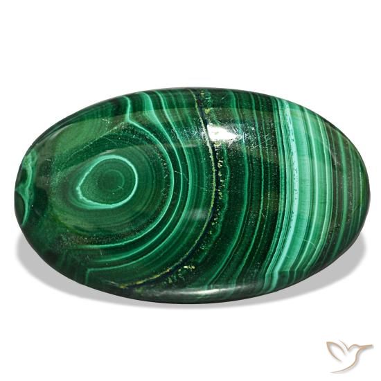 30.82ct Natural Multicolor Green Malachite, Oval, Opaque, Photo A
